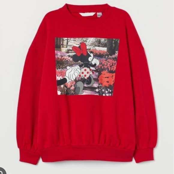 H&M Red Minnie Mouse Women’s Sweater - SIZE SMALL - Picture 1 of 4